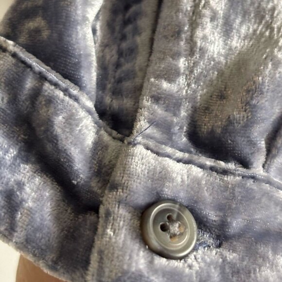 Anthropologie Womens 3/4 Sleeve Velvet Oversize Dress Gray Blue Size Small - Picture 10 of 11